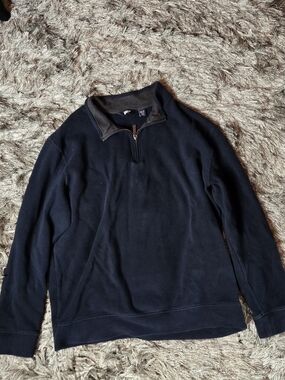 Vinyage Lands' End Navy 1/4 Zip Pullover